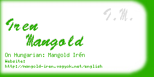 iren mangold business card